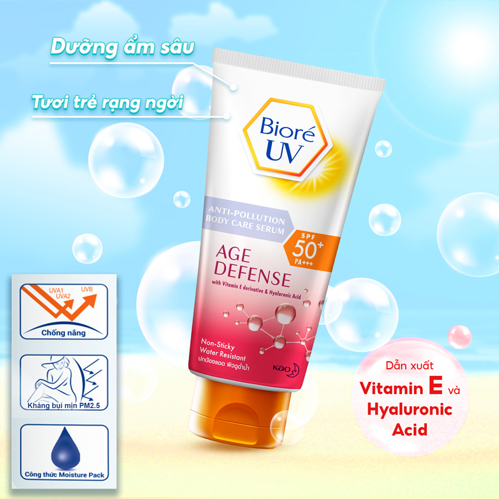 Serum Chống Nắng Dưỡng Ẩm Sâu cho Body Biore Anti-Pollution SPF 50+