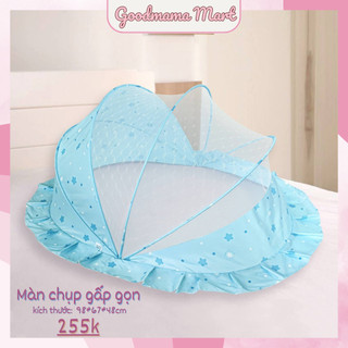 Màn chụp cho bé sơ sinh, Màn chụp gấp gọn cao cấp Goodmama chống muỗi côn trùng an toàn tiện lợi