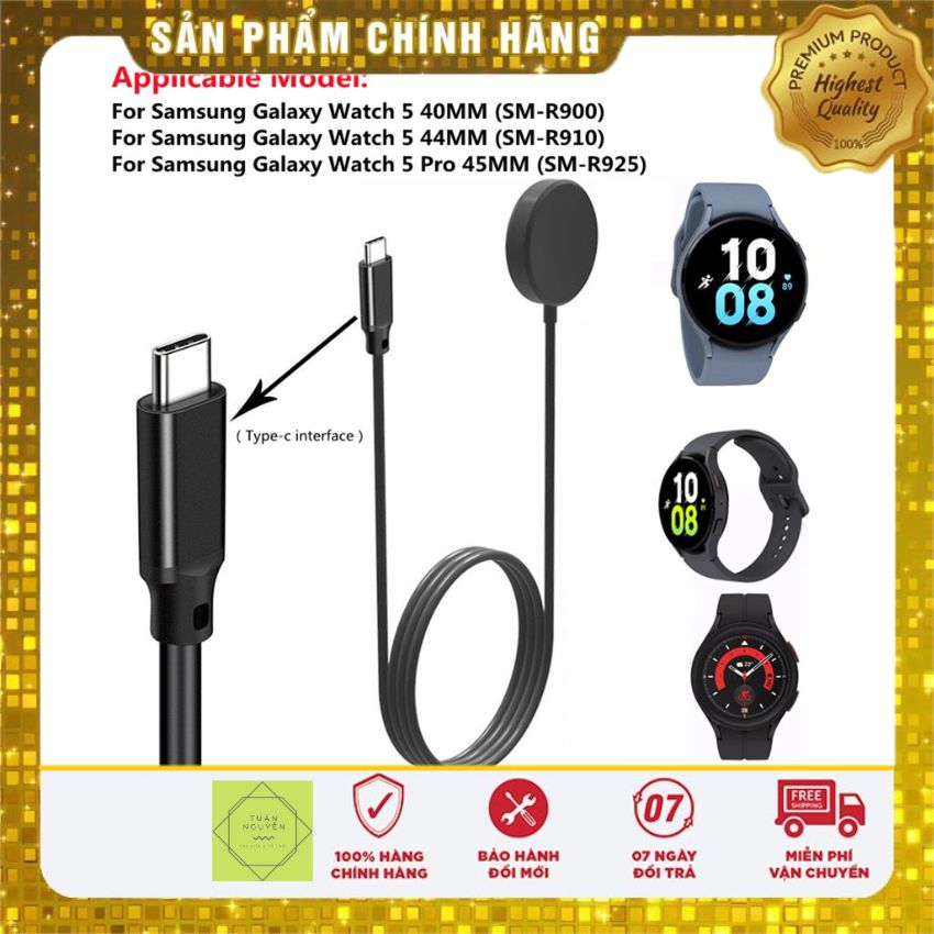 Đế Sạc Liền Dây Samsung Galaxy Watch 5 Watch 4 Watch 3 Active Active 2 - Hàng chính hãng