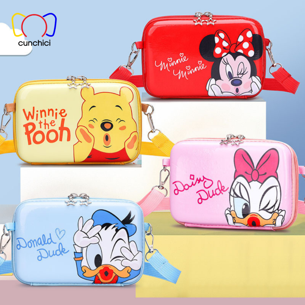 Túi Đeo Chéo Cho Bé Chống Thấm Nước CUNCHICI 20x14x5cm Mickey-Donald