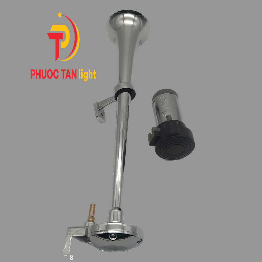 Kèn Xi Inox 12V/24V Dài , Có Motuơ Tạo Hơi