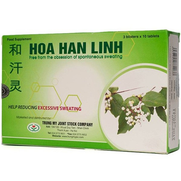 Combo 6 hộp Hòa Hãn Linh tặng 1 hộp giúp giảm chứng ra nhiều mồ hôi, giảm tình trạng hồi hộp, lo âu, mệt mỏi