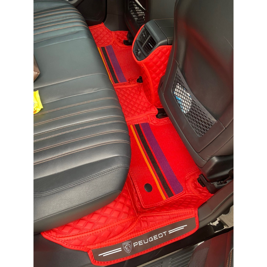 Thảm lót sàn cho Peugoet 3008 mẫu tràn viền bậc cửa full body ôm khít sàn xe