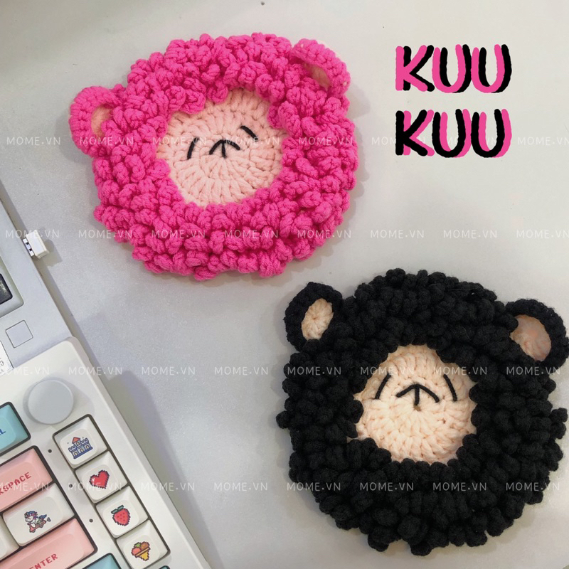 Đế lót ly bằng len || Hình Cừu ngốk đáng yêu nhiều màu sắc || Siêu to || MOME.VN