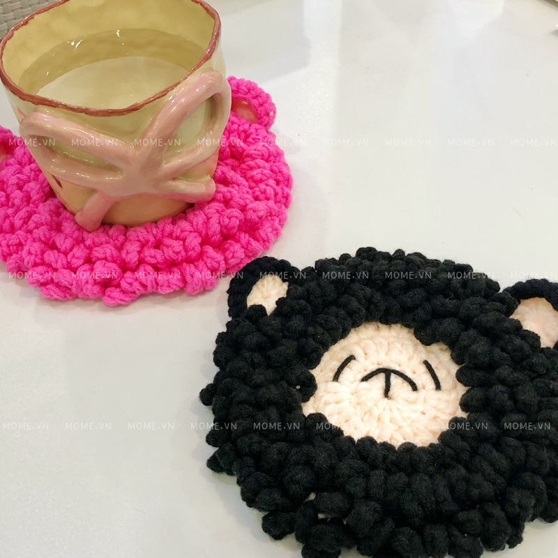 Đế lót ly bằng len || Hình Cừu ngốk đáng yêu nhiều màu sắc || Siêu to || MOME.VN