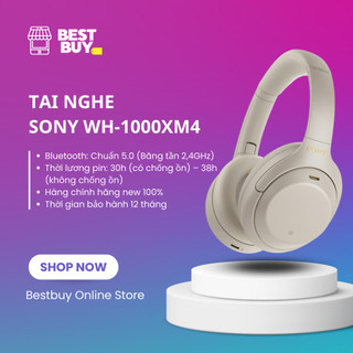 Tai Nghe Bluetooth Chụp Tai Sony WH-1000XM4 Hi-Res Noise Canceling| Hàng chính hãng|