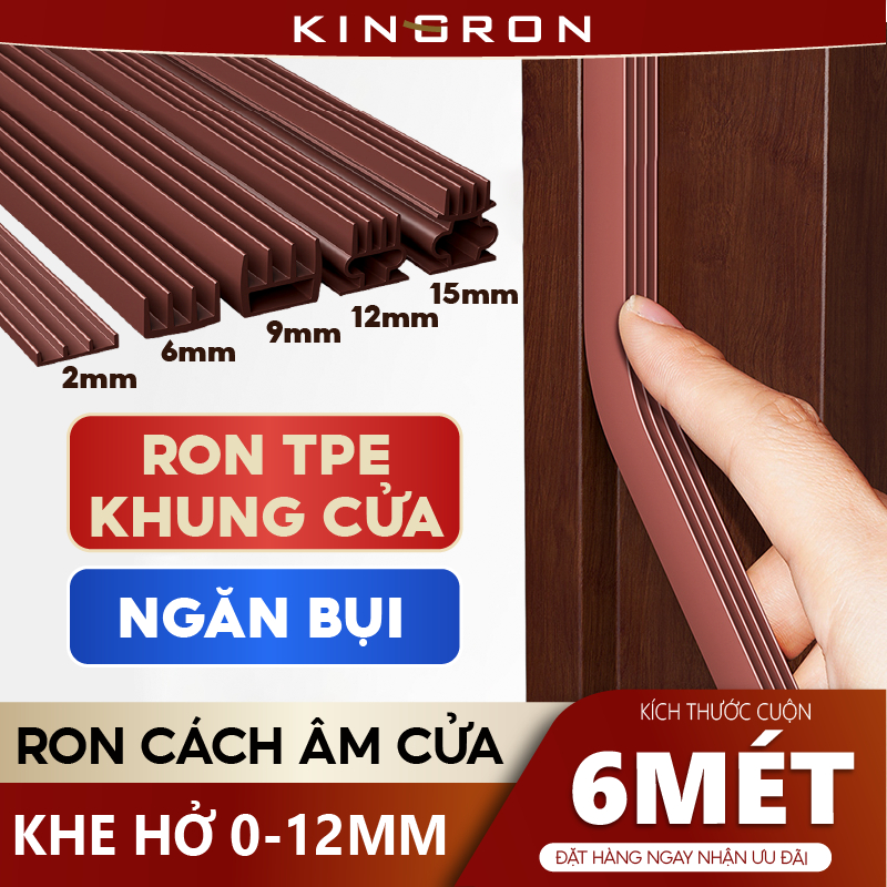 Ron cao su EPDM TPE dán khung cửa chống tiếng ồn cách âm ♦️ Gioăng chắn khe hở cửa đi cửa ra vào chống va đập KINGRON