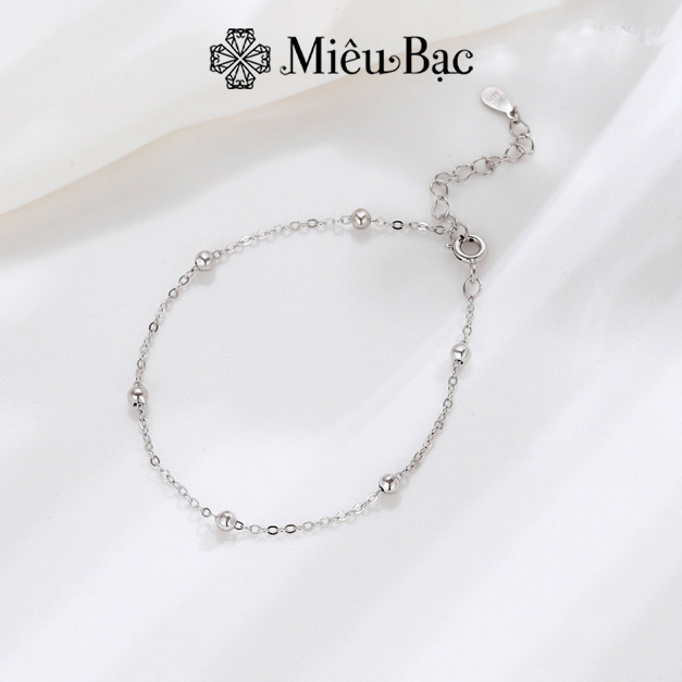 Lắc tay nữ Miêu Bạc vòng tay bi tròn cách điệu chất liệu bạc s925 thời trang phụ kiện trang sức L400736