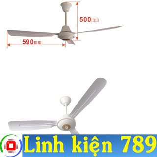 Quạt trần 12v - 24v không chổi than 3 cánh nhưa sải cánh 118cm