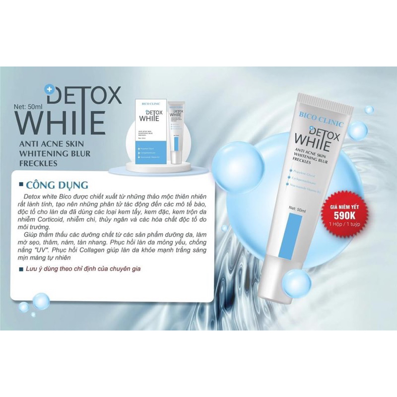 DETOX WHILE Bico Clinic thải độc cho da
