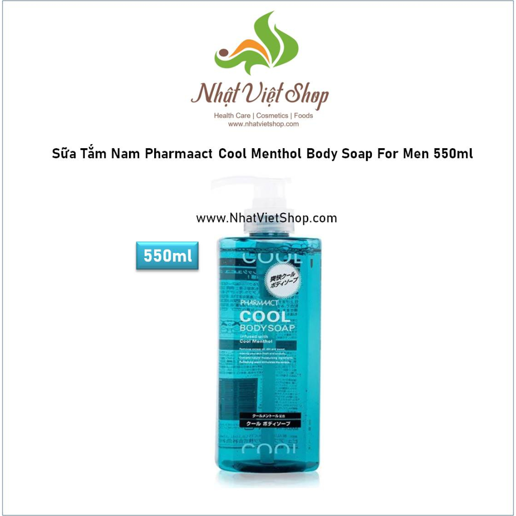 Sữa Tắm Nam Pharmaact Cool Menthol Body Soap For Men