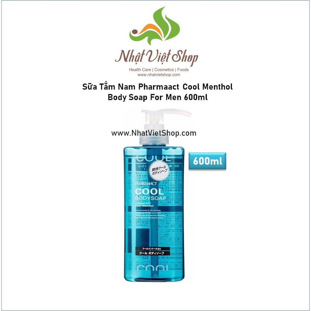Sữa Tắm Nam Pharmaact Cool Menthol Body Soap For Men