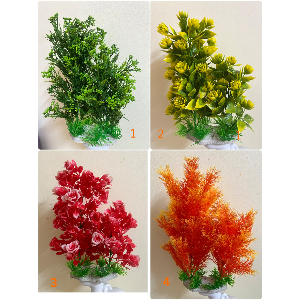[Chọn mẫu ]Bụi Cây nhựa ( R31) cao 28 cm trang trí hồ cá, bể cá cảnh.