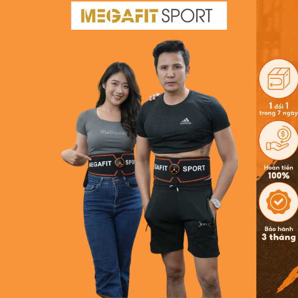 Đai Tập MEGAFIT SPORT Da Cam 2023 Tập Cơ Giảm Mỡ Bụng Thông Minh Rung Nhiều Cấp Độ Dành Cho Nam Và Nữ