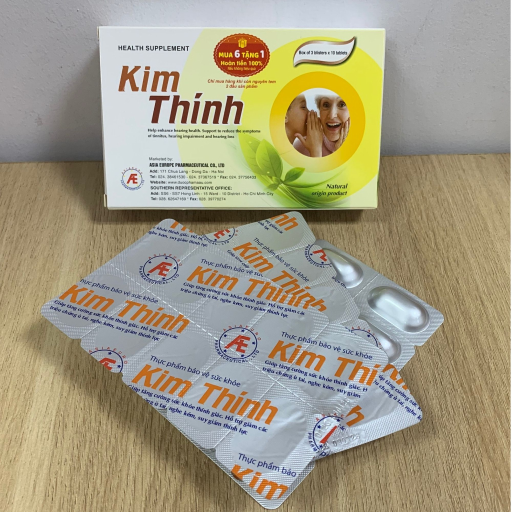 Combo 6 hộp Kim Thính (3 vỉ x 10 viên) (mua 6 hộp tặng 01 hộp)