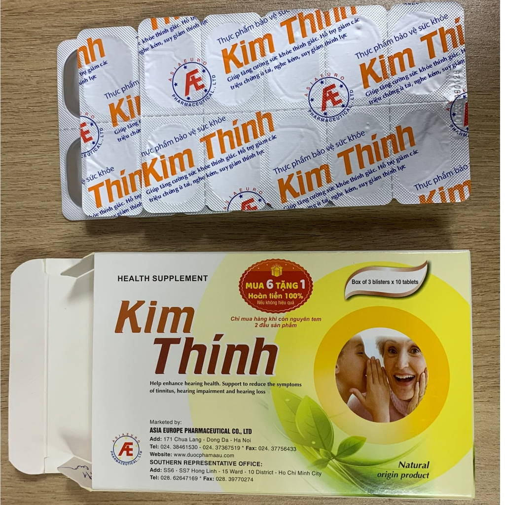 Combo 6 hộp Kim Thính (3 vỉ x 10 viên) (mua 6 hộp tặng 01 hộp)