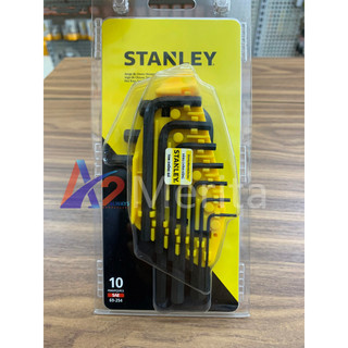 Bộ 10 lục giác đầu bằng hệ inch 1/16" - 3/8" Stanley 69-254