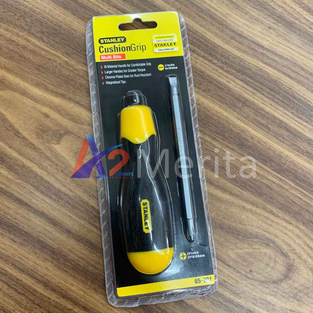 Tua vít 2 đầu dẹp (6x100) + bake (PH2x100) STANLEY 65-201