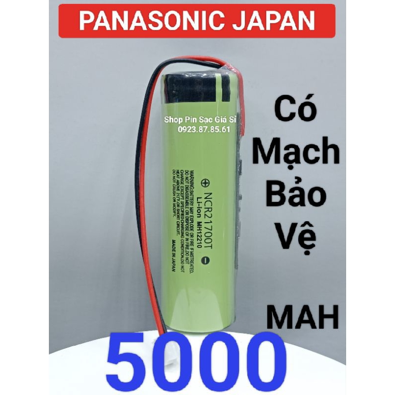 Pin 21700 5000maH Panasonic Đèn Năng Lượng Siêu Sáng
