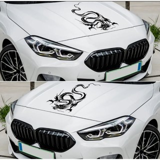 Tem decal Rồng 3d bay lượn dán nắp capo hoặc nóc xe phong cách, độc đáo