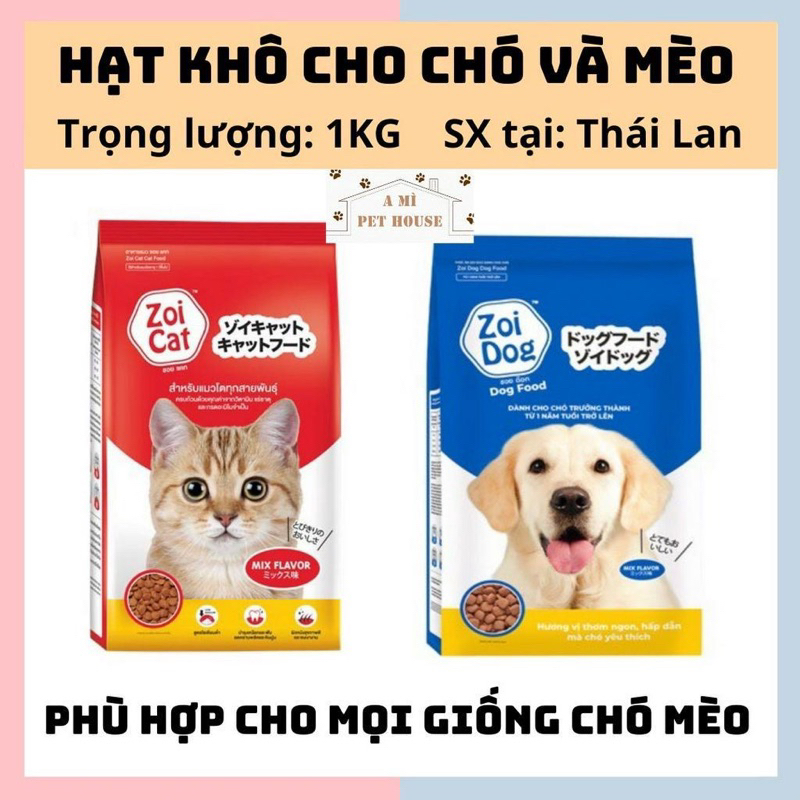 Hạt Zoicat,Zoidog cho Chó Mèo ❤️Hạt 1kg Zoicat,Zoidog cho chó mèo ♥️ Hạt chó mèo Zoicat,Zoidog 😽