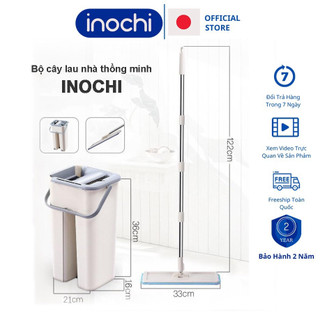 Cây lau nhà tự vắt, bộ lau nhà thông minh 2 ngăn size trung INOCHI tiêu chuẩn Nhật Bản - Happy Home 4U
