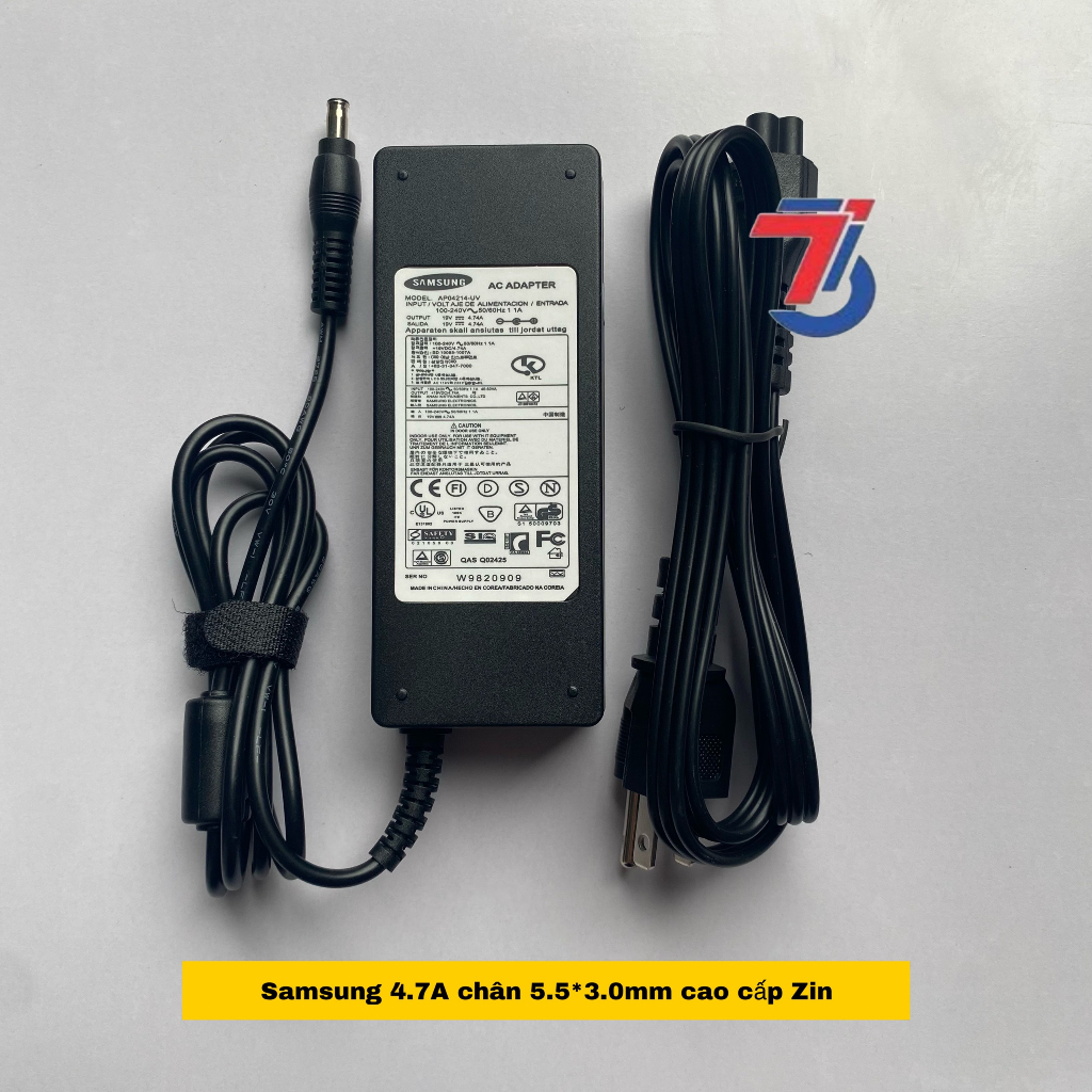 Sạc Máy Tính Laptop SAMSUNG 19V-3.16A 65w ; 19V-4.7A 90w Chân 5.5*3.0MM Loại Tốt Bảo Hành 12 Tháng