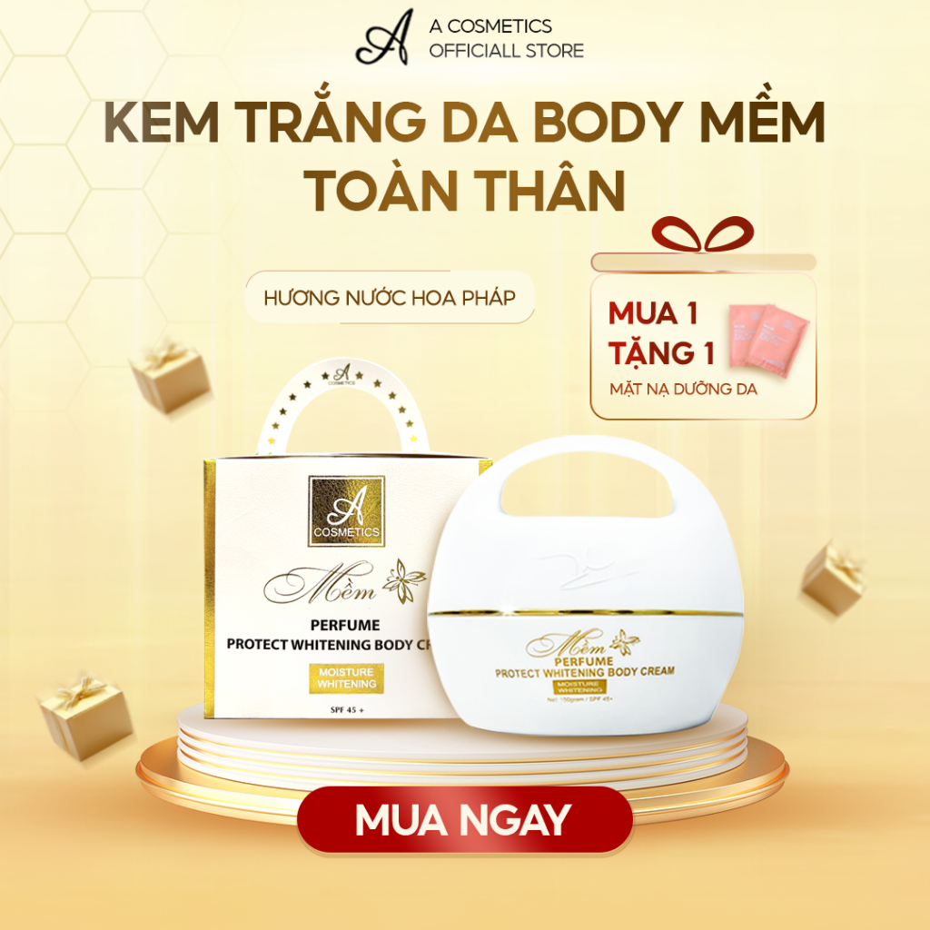 Kem trắng da body mềm dưỡng toàn thân A Cosmetics hương nước hoa Pháp dạng lotion 150g