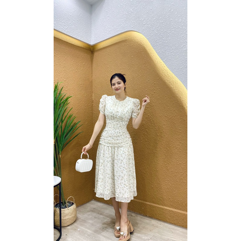 ĐẦM HOA NHÍ SANG CHẢNH NHÚN EO CHE KHUYẾT ĐIỂM- SHOP LINH TRANG