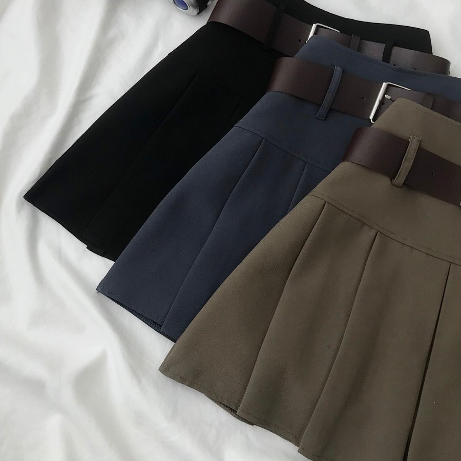 Chân váy ngắn nữ kèm belt chất vải single mịn LYY 3425 - Jemcloset