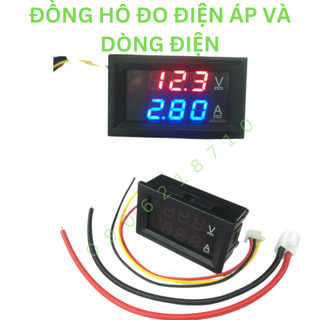 Đồng hồ led đo điện áp và dòng điện dc 100v 10a / 50a. vôn kế - ampe kế