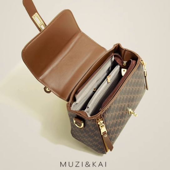 🌸Hàng Order🌸 Túi Xách Muzi&kai Chính Hãng Da Hoạ Tiết MK Quai Xách Quai Da Đeo Khoá Gài Sang Chảnh Nữ Tính 🌸 Quảng Châu