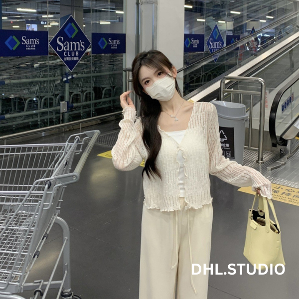 Áo khoác cardigan mỏng nhẹ 1 cúc D65 | BigBuy360 - bigbuy360.vn