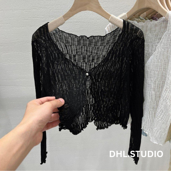 Áo khoác cardigan mỏng nhẹ 1 cúc D65 | BigBuy360 - bigbuy360.vn