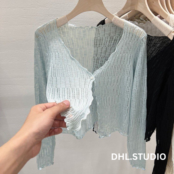 Áo khoác cardigan mỏng nhẹ 1 cúc D65 | BigBuy360 - bigbuy360.vn