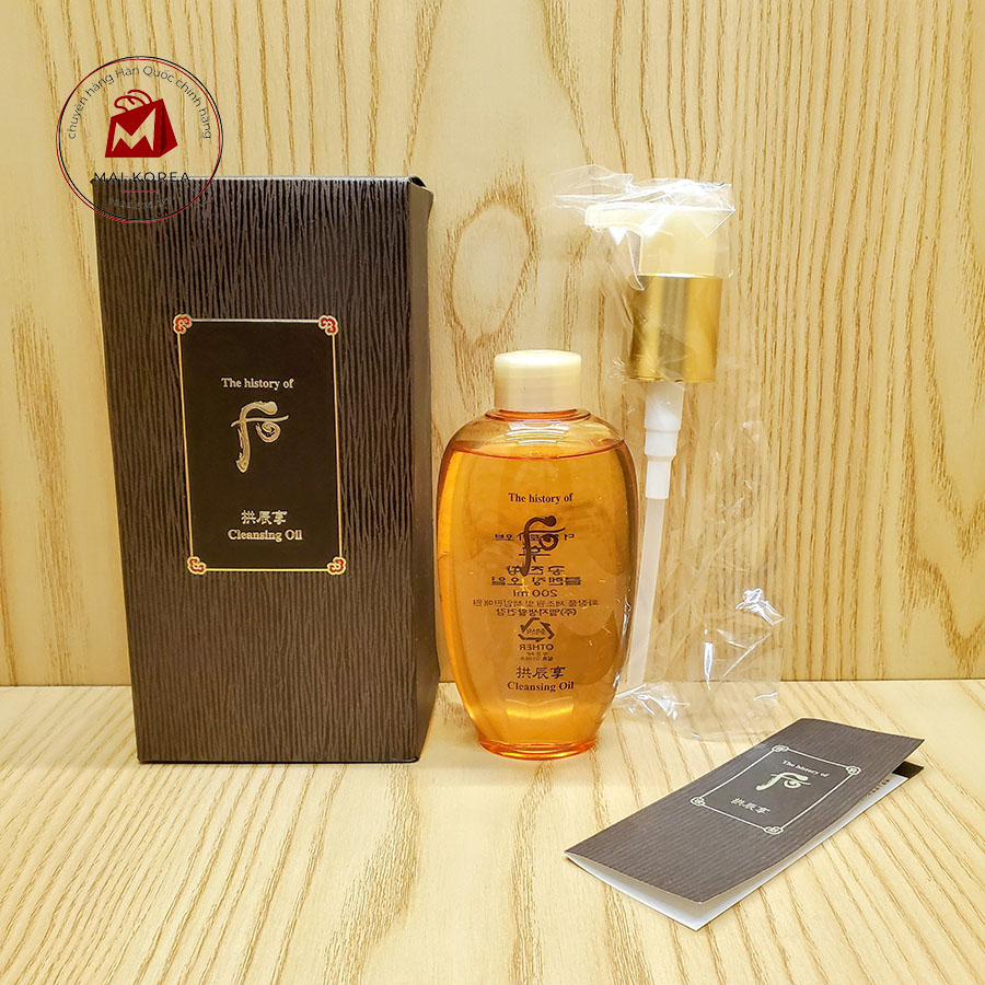 Dầu tẩy trang Whoo vàng Whoo Essential Cleansing Oil 200ml cao cấp Hàn Quốc