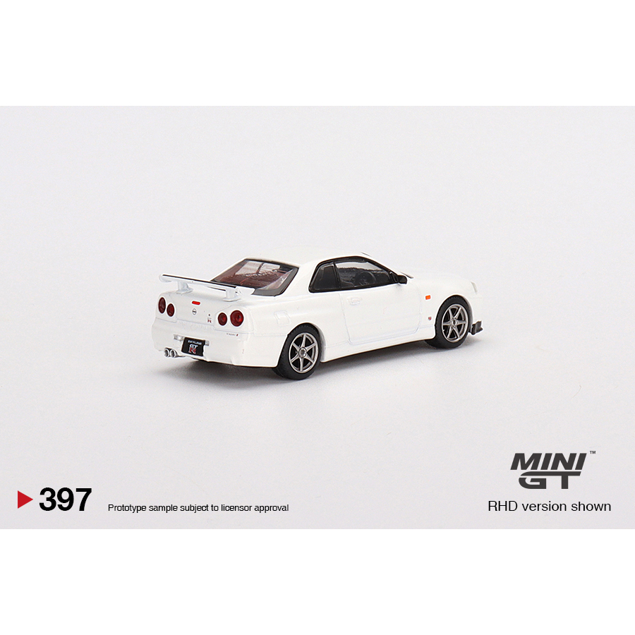 Nissan Skyline GT-R  V-Spec N1Tommykaira R-z Black - White 1:64 MiniGT