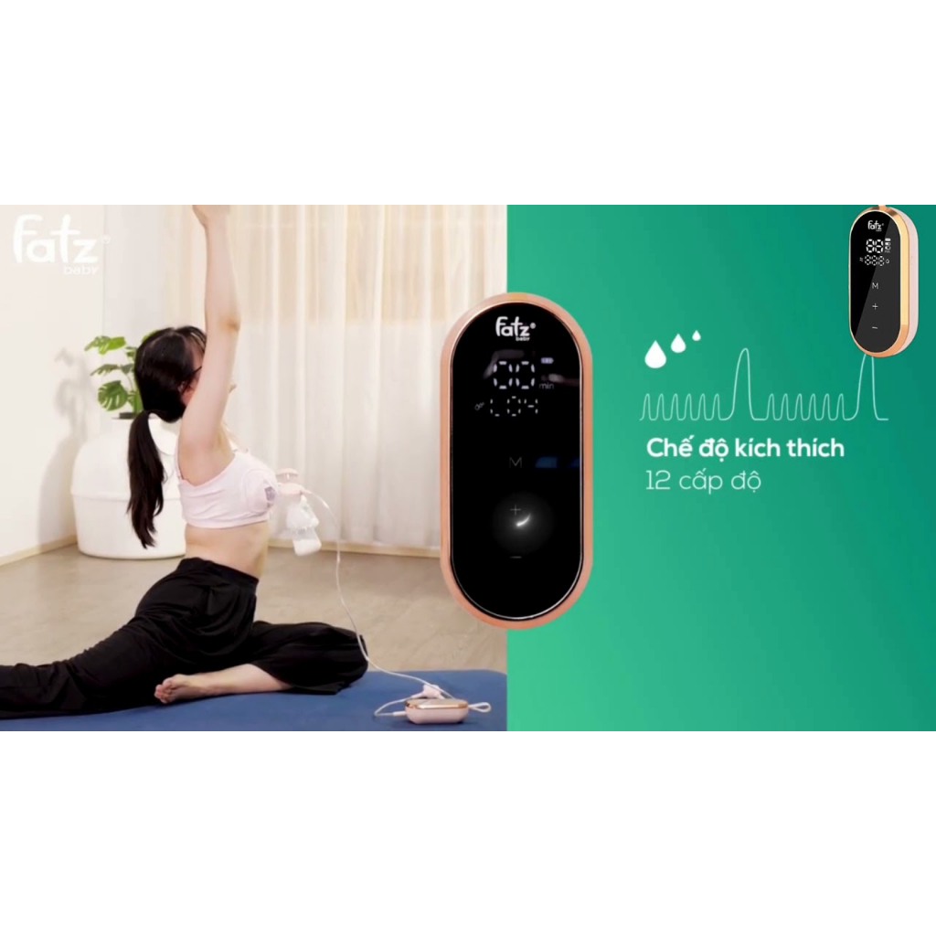 Máy hút sữa điện đôi Fatzbaby Resonance 5 FB1180VN Màu hồng, màu gương, 3 chế độ hoạt động, chống trào ngược