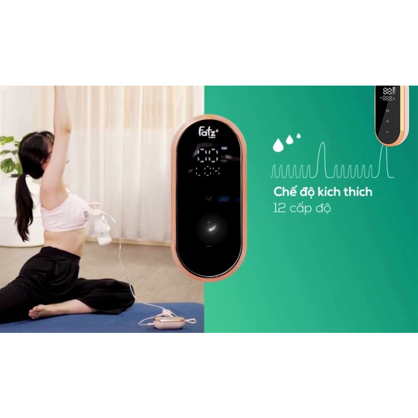 Máy hút sữa điện đôi Fatzbaby Resonance 5 FB1180VN Màu hồng, màu gương, 3 chế độ hoạt động, chống trào ngược