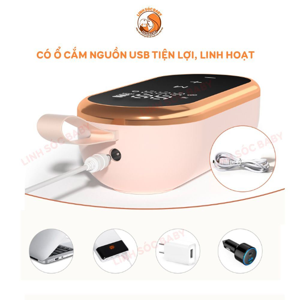 Máy hút sữa điện đôi Fatzbaby Resonance 5 FB1180VN Màu hồng, màu gương, 3 chế độ hoạt động, chống trào ngược