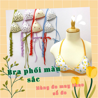Áo bra phối màu buộc dây cổ - Hàng handmade - Mimi house
