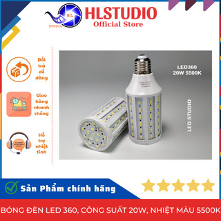 Bóng đèn led 360, công suất 20w, nhiệt màu 5500k hl studio