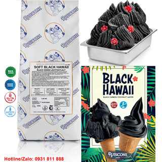 Túi 1,45kg Bột làm kem tươi vị Than tre - Rubicone Black Hawaii Soft