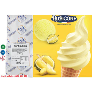 Túi 1,5kg Rubicone Soft Durian - Bột làm kem tươi, gelato vị Sầu riêng
