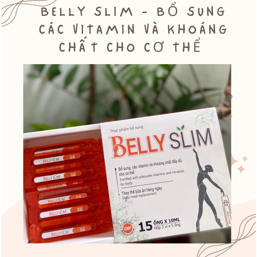 Nước hỗ trợ Belly Slim cung cấp các vitamin và khoáng chất đầy đủ cho cơ thể, thay thế bữa ăn hàng ngày