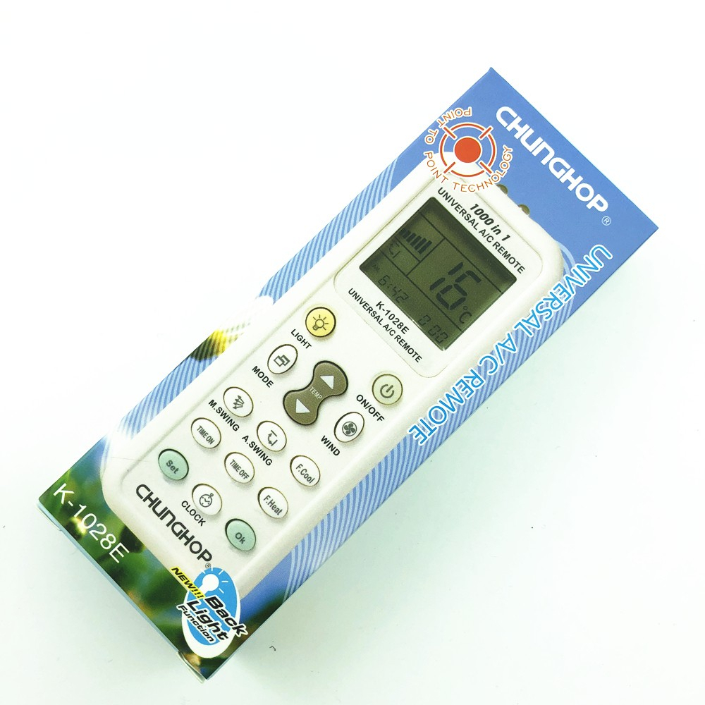 Điều khiển điều hòa đa năng chunghop K-1028E cho mùa hè mát lạnh