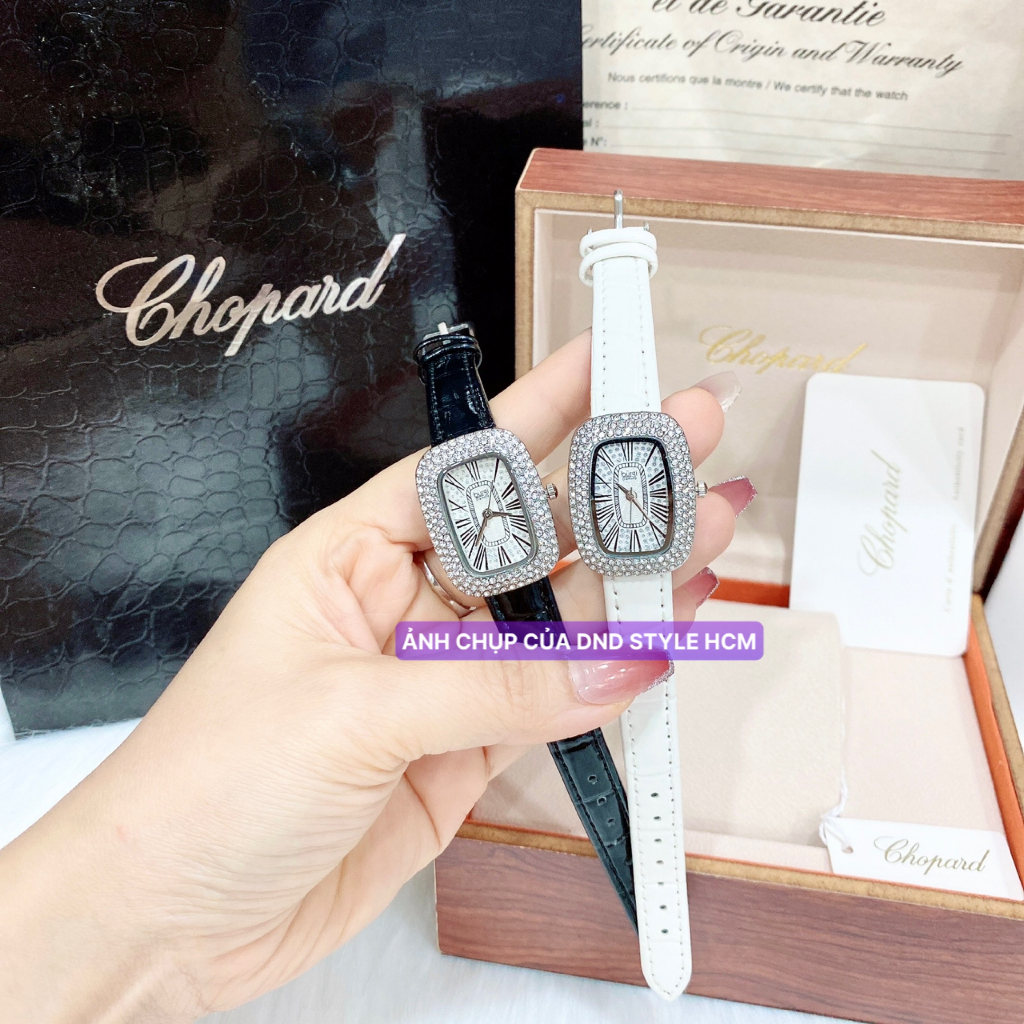 Đồng hồ nữ đẹp dây da Burgi, đồng hồ nữ đẹp dây da đính đá full viền cực đẹp mặt ovan nhỏ xinh - DND Style