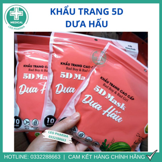 Set 120 Cái Khẩu Trang DƯA HẤU 5D Mask 3 Lớp Dày Dặn, Chống Tia UV Hiệu Quả