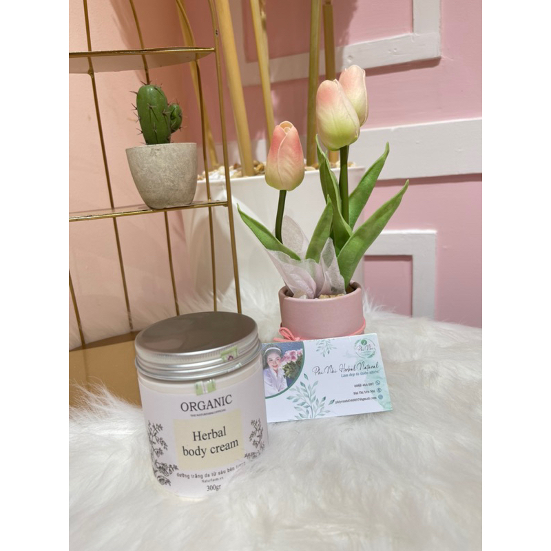 Body Lotion Ogranic 300g Thenatufram tặng xà phòng gạo thái