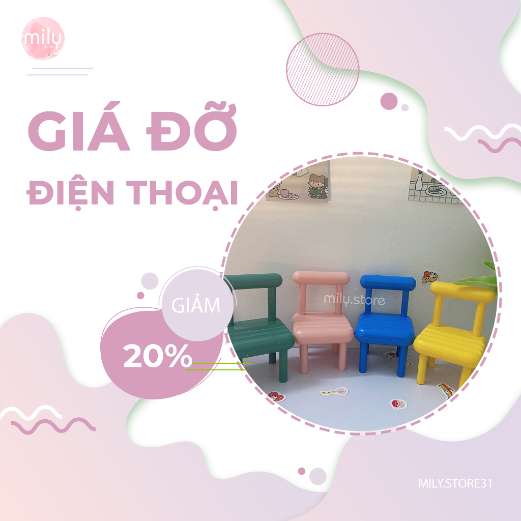 Giá Đỡ Điện Thoại Hình Ghế, Kệ Để Điện Thoại Xem Phim Dạng Lắp Ráp Siêu Cute